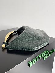 Fortok Bottega Veneta Sardine Alligator Leather Bag Green 754657 36x24x3cm - 2