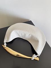 Fortok Bottega Veneta Sardine Alligator Leather Bag White 754657 36x24x3cm - 5