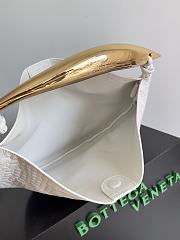 Fortok Bottega Veneta Sardine Alligator Leather Bag White 754657 36x24x3cm - 3