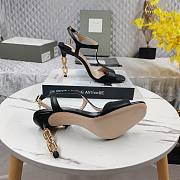 Fortok Tom Ford Galaxy Black Leather Sandals - 5