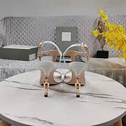 Fortok Tom Ford Galaxy Crocodile Leather Sandals In White - 5