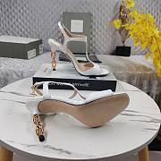 Fortok Tom Ford Galaxy Crocodile Leather Sandals In White - 4