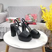 Fortok Dolce&Gabbana Calfskin Platform Sandals Black - 1