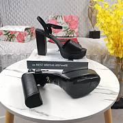 Fortok Dolce&Gabbana Calfskin Platform Sandals Black - 6
