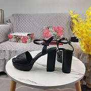 Fortok Dolce&Gabbana Calfskin Platform Sandals Black - 2