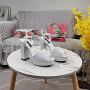 Fortok Dolce&Gabbana Calfskin Platform Sandals White - 1