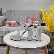 Fortok Dolce&Gabbana Calfskin Platform Sandals White - 6