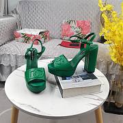 Fortok Dolce&Gabbana Calfskin Platform Sandals Green - 2