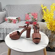 Fortok Dolce&Gabbana Calfskin Platform Sandals Brown - 6