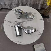 Fortok Dolce&Gabbana Calfskin Platform Sandals Silver - 2