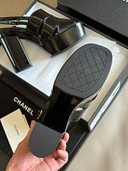 Fortok Chanel Patent Lambskin Platform Sandals Black - 3