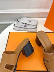 Fortok Hermes Heel Slippes Brown - 5