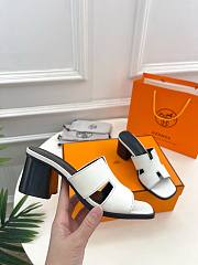 Fortok Hermes Heel Slippes White - 5