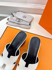 Fortok Hermes Heel Slippes White - 3