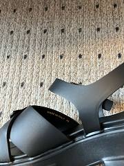Fortok Prada Triangle-logo Platform Sandals Black  - 5