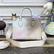 Fortok Louis Vuitton OnTheGo MM Tote Bag Sunset Khaki M20510 25x19x11.5cm - 1