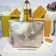 Fortok Louis Vuitton Neverfull MM Tote Bag Sunser Khaki M59859 31x28x14cm - 5