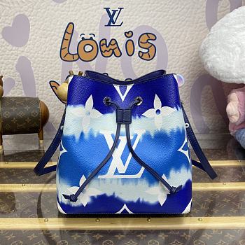 Fortok Louis Vuitton Neonoe MM Bag Blue M45126 26x17.5x26cm