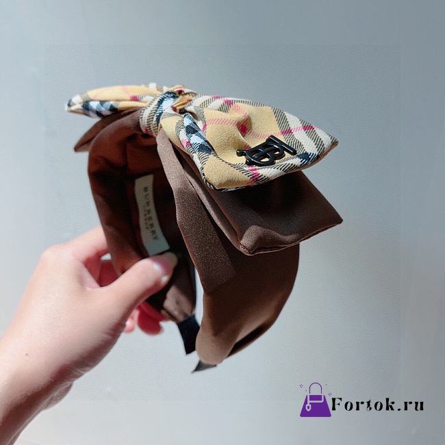 Fortok Burberry Bow Fabric Headband  - 1