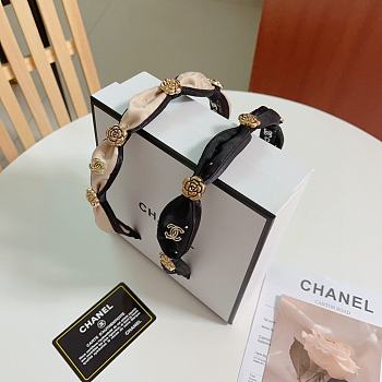 Fortok Chanel Camellia Headband Black/Beige