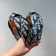 Fortok Dior Knot Oblique Headband Beige and Black/Blue - 1