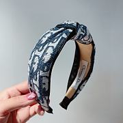 Fortok Dior Knot Oblique Headband Beige and Black/Blue - 3