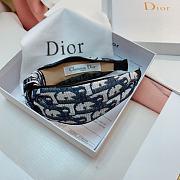 Fortok Dior Knot Oblique Headband Beige and Black/Blue - 2