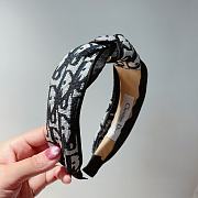 Fortok Dior Knot Oblique Headband Beige and Black/Blue - 4