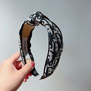 Fortok Dior Knot Oblique Headband Beige and Black/Blue - 5