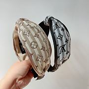 Fortok Louis Vuitton Knot Headband Black/Beige - 1