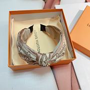 Fortok Louis Vuitton Knot Headband Black/Beige - 6