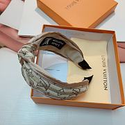 Fortok Louis Vuitton Knot Headband Black/Beige - 5