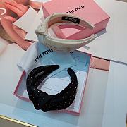 Fortok MiuMiu Knot Headband Black/Beige - 1