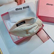 Fortok MiuMiu Knot Headband Black/Beige - 6