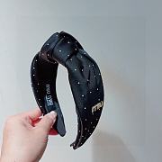 Fortok MiuMiu Knot Headband Black/Beige - 3