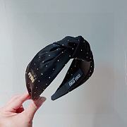 Fortok MiuMiu Knot Headband Black/Beige - 4