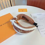 Fortok Louis Vuitton Fabric Fur Headband Brown/Pink - 6
