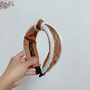 Fortok Louis Vuitton Fabric Fur Headband Brown/Pink - 5