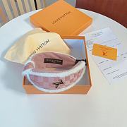 Fortok Louis Vuitton Fabric Fur Headband Brown/Pink - 4