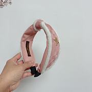 Fortok Louis Vuitton Fabric Fur Headband Brown/Pink - 3