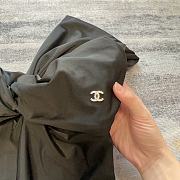 Fortok Chanel One-peice One-shoulder Swimsuit With Bow Black/White - 4