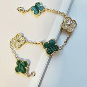 Fortok Van Cleef & Arpels Green Four-leaf Clover Bracelet - 5
