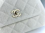 Fortok Chanel Beige Quilted Canvas Flap Hand Bag 18cm - 2