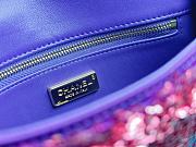 Fortok Chanel Gradient Sequins & Gold Metallic Colorful Flap Bag 20cm - 4