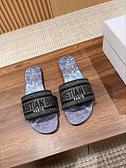 Fortok Dior Dway Slides Embroidered Black & Purple - 1