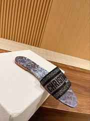 Fortok Dior Dway Slides Embroidered Black & Purple - 5