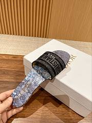 Fortok Dior Dway Slides Embroidered Black & Purple - 2
