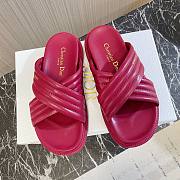 Fortok Dior Flat Sandals in Red  - 1