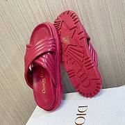 Fortok Dior Flat Sandals in Red  - 2