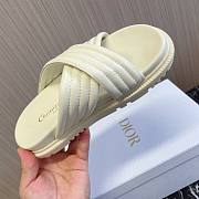 Fortok Dior Flat Sandals in White - 6